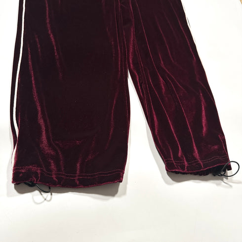 GALFY ガルフィー セットアップ ベロア トラックスーツ トラックジャケット トラックパンツ レッド ボルドー ベルベット ジャージ 刺繍 XL 大型犬 やんちゃ系 Y2K