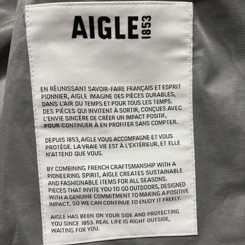 AIGLE エーグル マウンテンパーカー フーデットジャケット GORE-TEX ゴアテックス 防水 防風 透湿 ネイビー 36 Sサイズ相当