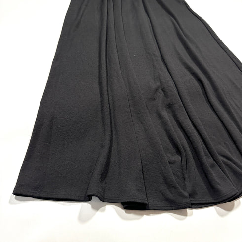 BORDERS at BALCONY ボーダーズアットバルコニー ロングスカート マキシ丈スカート フレア Aライン ウール ブラック 黒 ウエストボーダーデザイン セレモニー 入学式 卒業式 通勤やお出かけにもおすすめ 使う場面を選ばない万能スカート