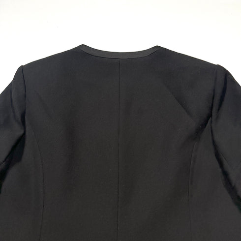 東京ソワール ウォッシャブル機能付き 通年使い ロングジャケット コート フォーマル ロング ノーカラージャケット ブラック 13号 XL