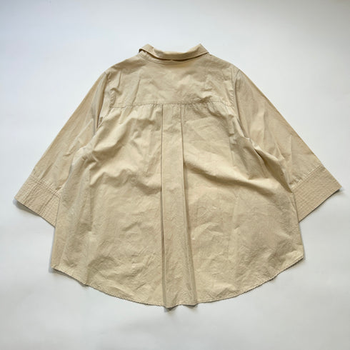 anuans アニュアンス ボウタイ フレアスリーブ ブラウス シャツ ゆったり きれい目 ワイド