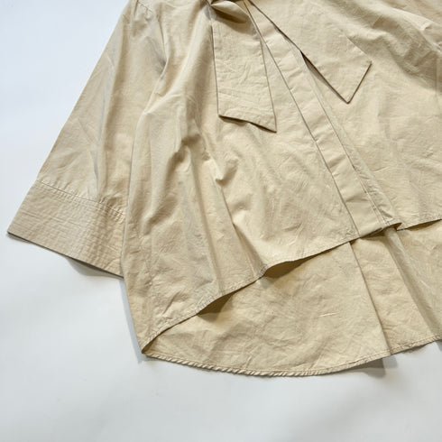 anuans アニュアンス ボウタイ フレアスリーブ ブラウス シャツ ゆったり きれい目 ワイド