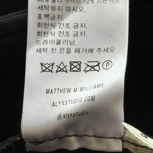 ALYX アリクス ストレッチ パンツ ブラック デザイン スリット ブラック モード ストレッチ