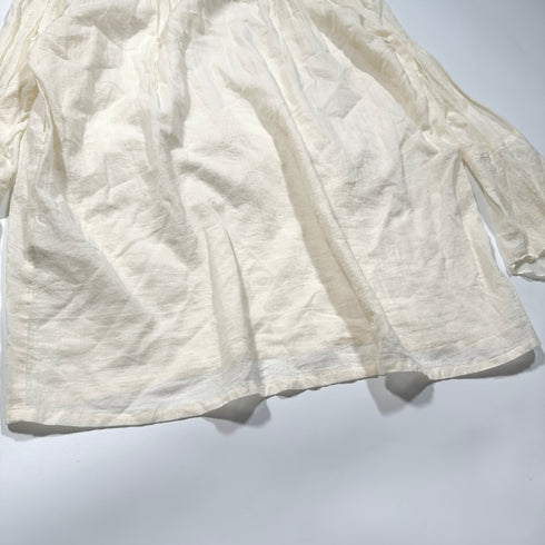 agnes.b アニエスべー ビッグカラー シアー シャツ ブラウス リボン シフォン