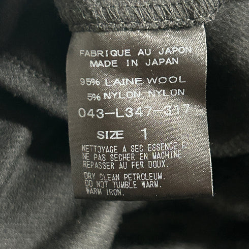 ARTS&SCIENCE アーツアンドサイエンス サルエル タイパンツ 1 黒 ウール