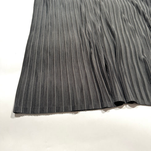 PLEATS PLEASE プリーツプリーズ イッセイミヤケ プリーツ ワンピース チュニック 半袖 オーバーサイズ ワイドサイズ ゆったり 大きめ グレー 灰色 美品 Lサイズ