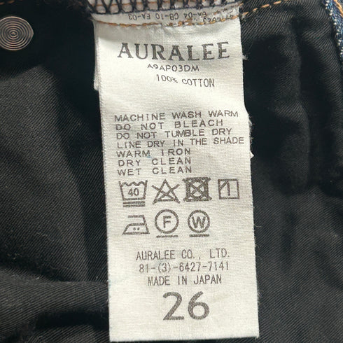 AURALEE オーラリー HARD TWIST DENIM 5P PANTS 26 デニム ジーンズ ハイウエスト