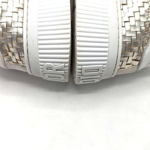 Christian Dior クリスチャンディオール D-SMASH メッシュ レザー ヒールロゴ スニーカー 37 ブロンズ ホワイト